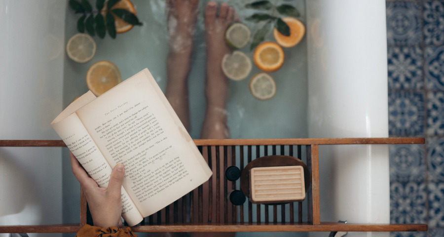 Self-Care routine can include a relaxing  bath.