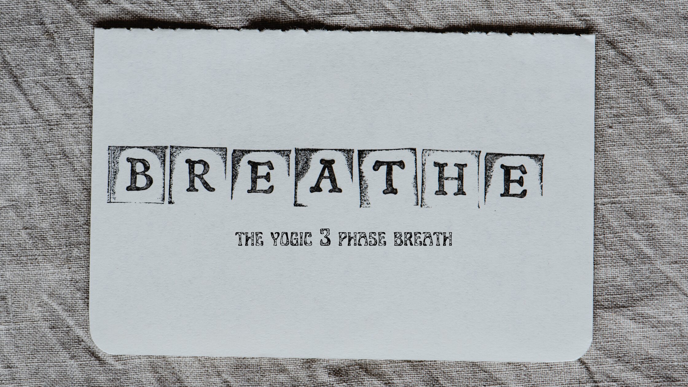 the yogic 3 phase breath