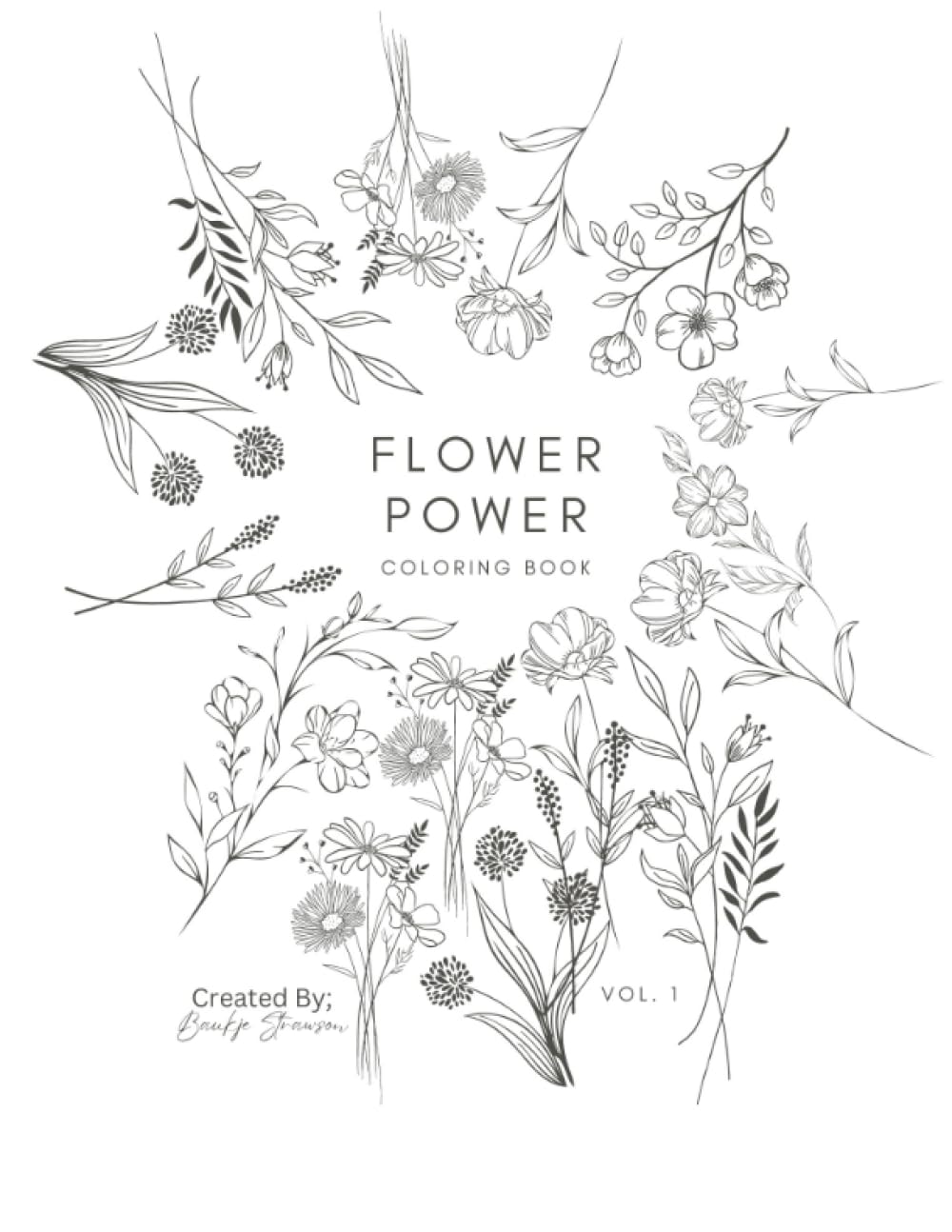 flower power coloring book